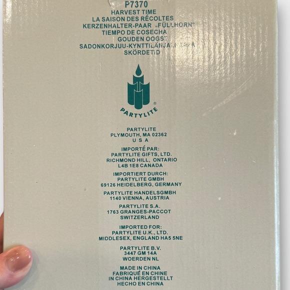 Partylite Fall Harvest Ceramic Cornucopia Taper Candle Holders Thanksgiving - Picture 11 of 11